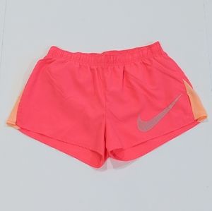Nike Dri-Fit Lined Running Shorts Neon Pink Orange Medium